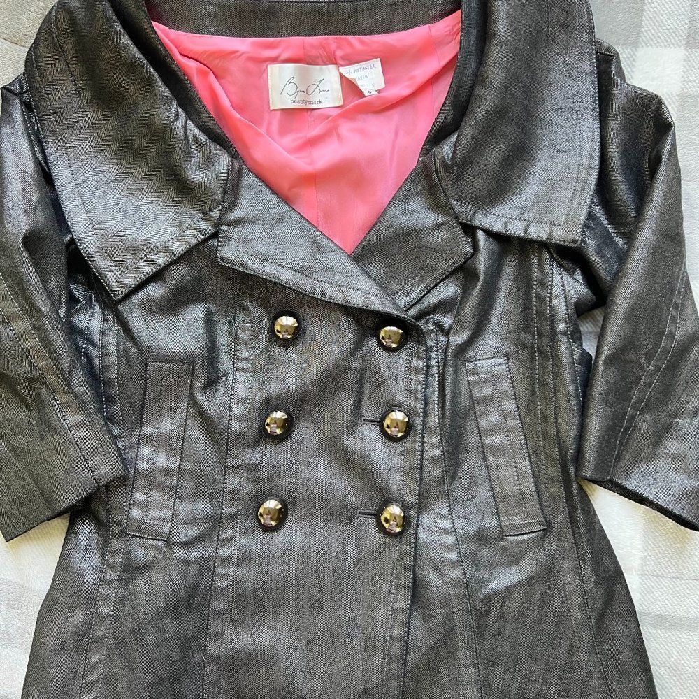 BYRON LARS GREY STRIPPED JACKET SIZE 6